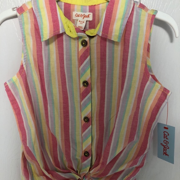 NWT Cat & Jack Front tie Shirt - Picture 1 of 3